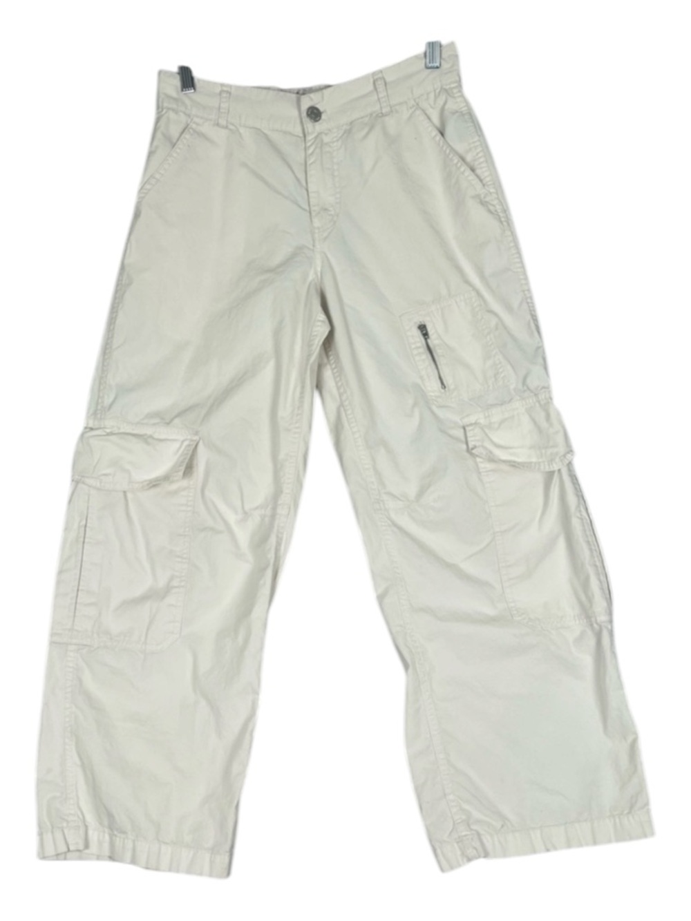 Urban Outfitters BDG Creamy Ivory Wide Leg Cargo Pant Womens 6 Twill Relaxed Fit